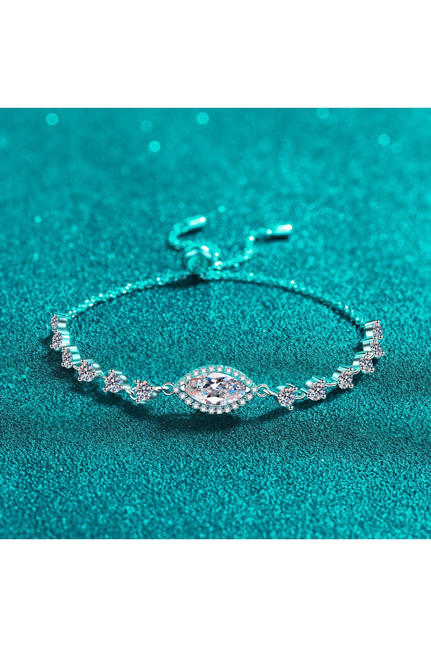 1 Carat Moissanite 925 Sterling Silver Bracelet
