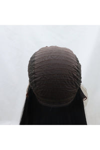 13*3" Lace Front Wigs Synthetic Mid-length Straight 12" 130% Density