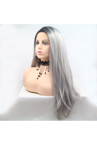 13*3" Lace Front Wigs Synthetic Long Straight 24" 130% Density