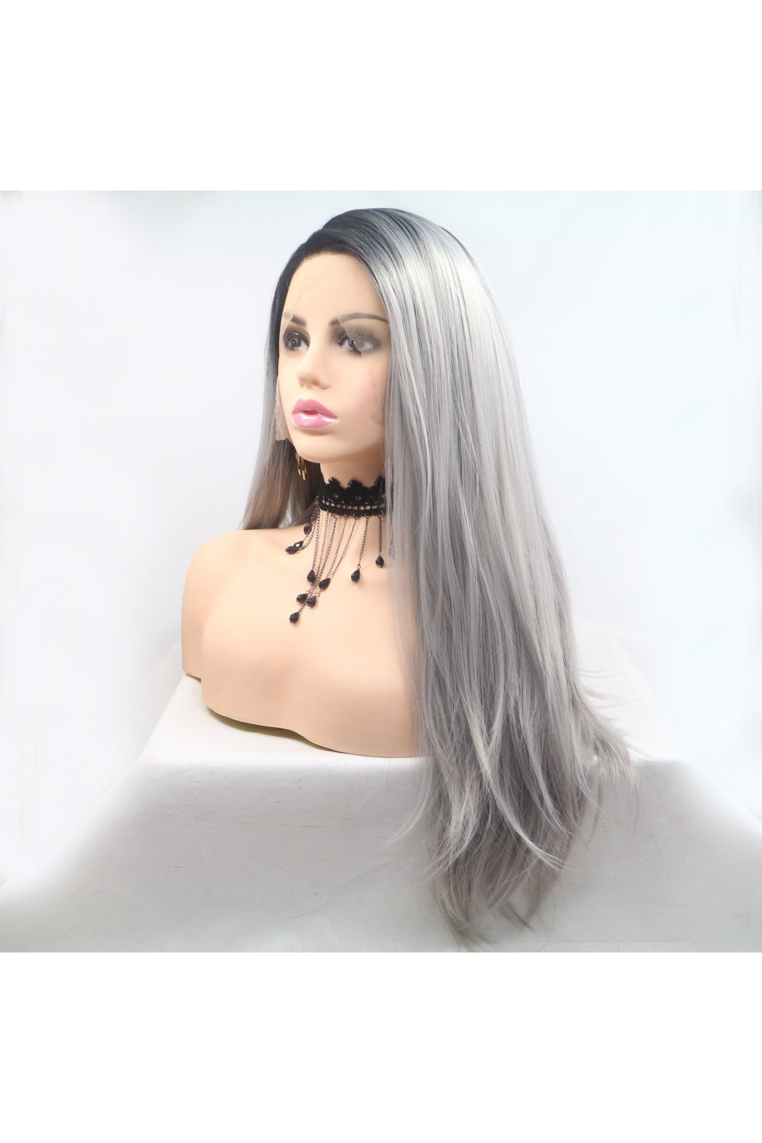 13*3" Lace Front Wigs Synthetic Long Straight 24" 130% Density