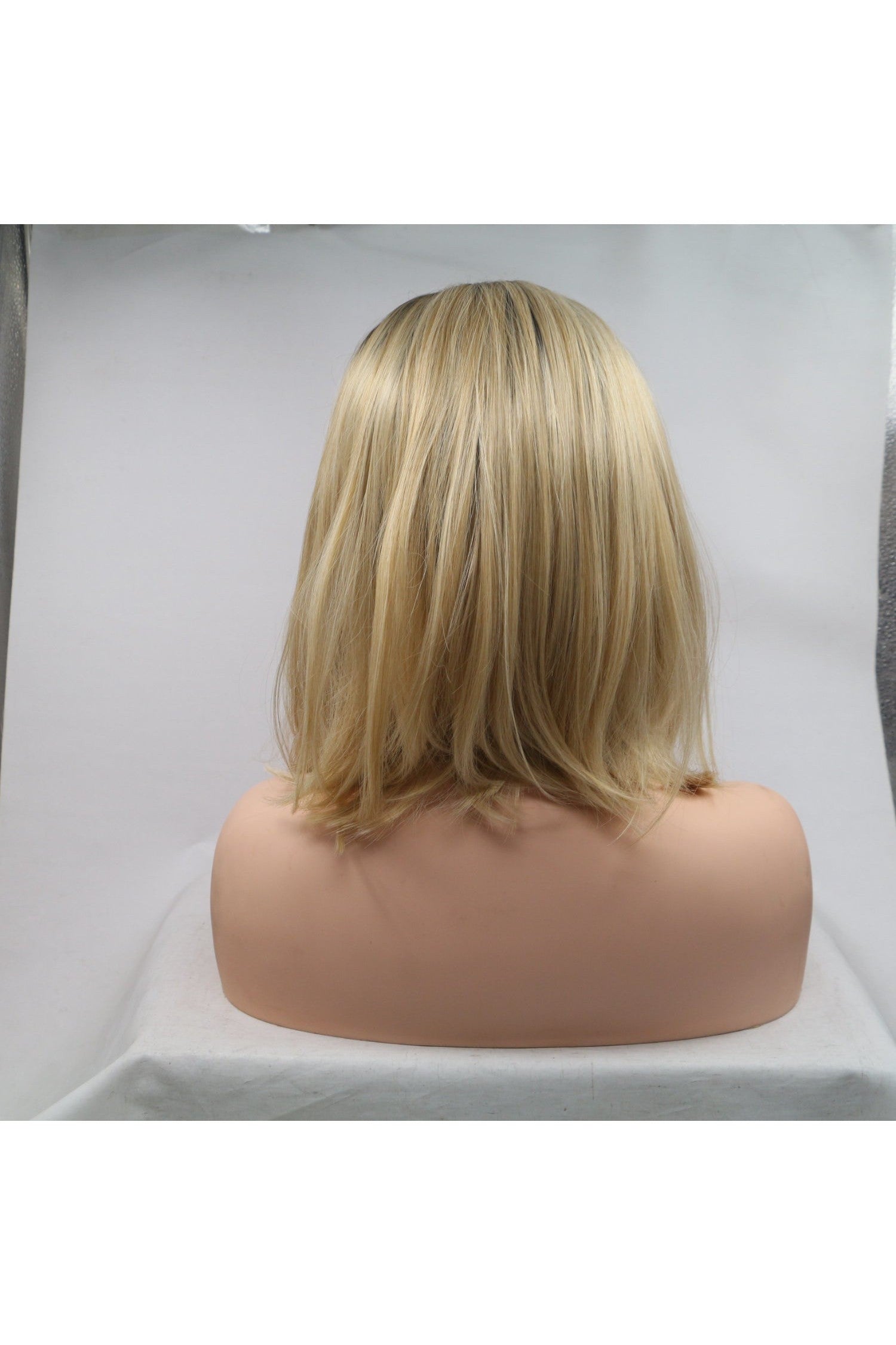 13*3" Lace Front Wigs Synthetic Mid-length Straight 12" 130% Density