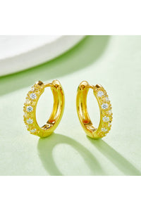 Moissanite 925 Sterling Silver Huggie Earrings