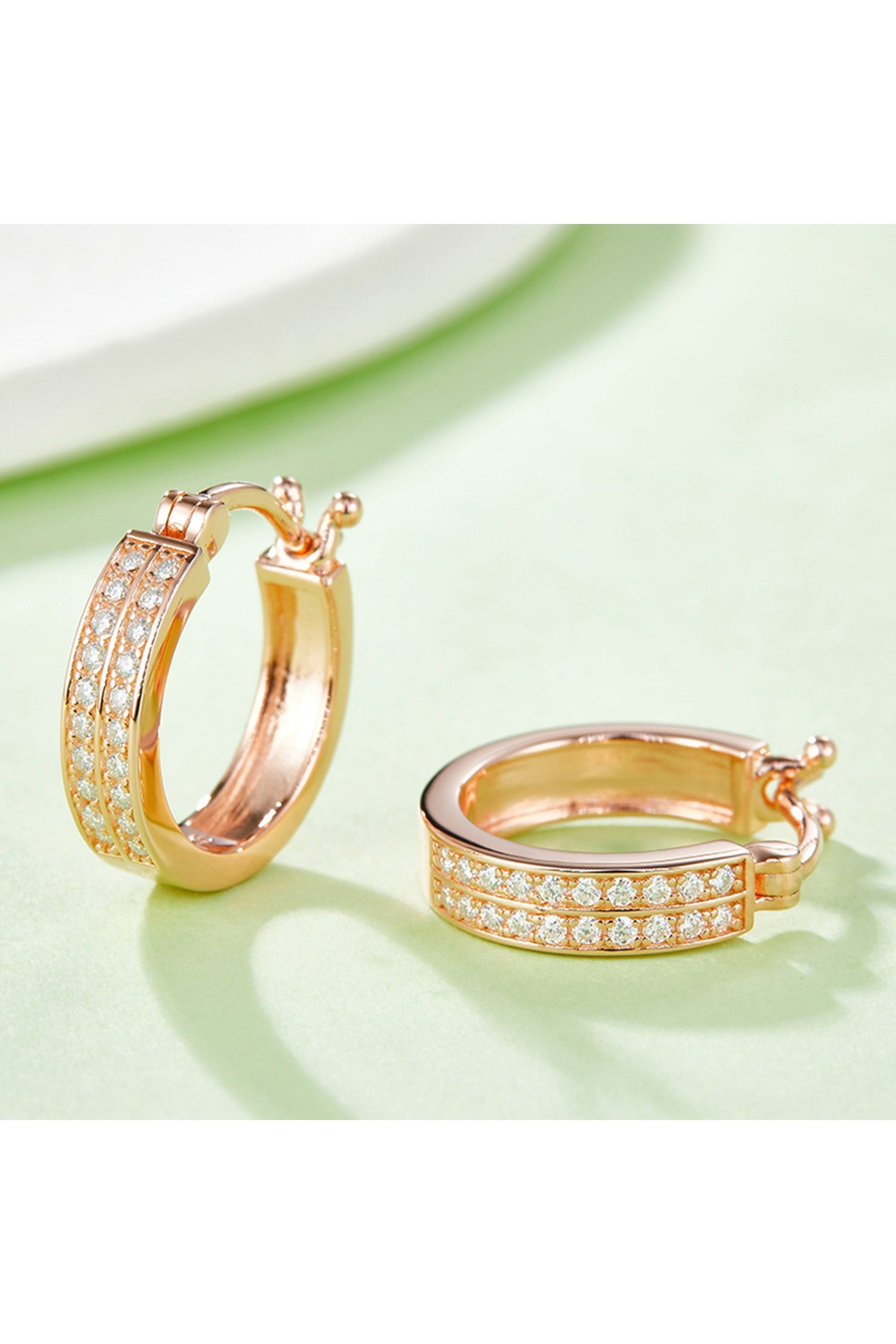 Moissanite 925 Sterling Silver Huggie Earrings
