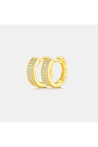 Moissanite 925 Sterling Silver Huggie Earrings