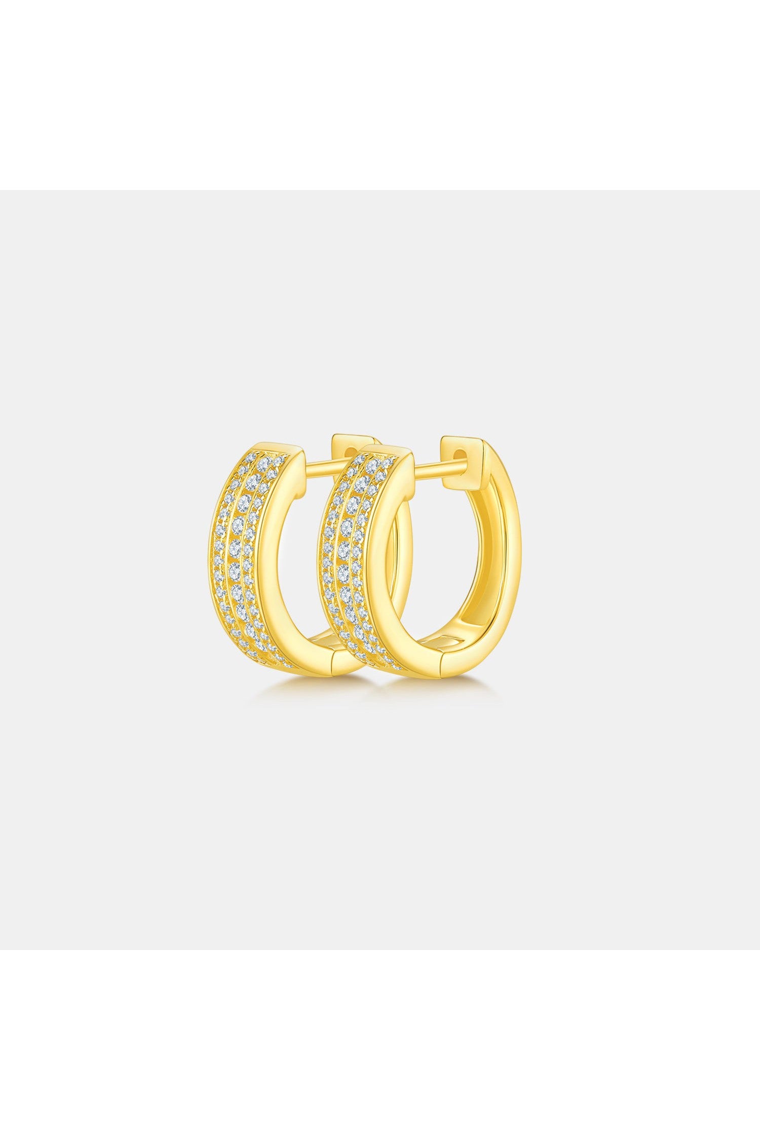 Moissanite 925 Sterling Silver Huggie Earrings