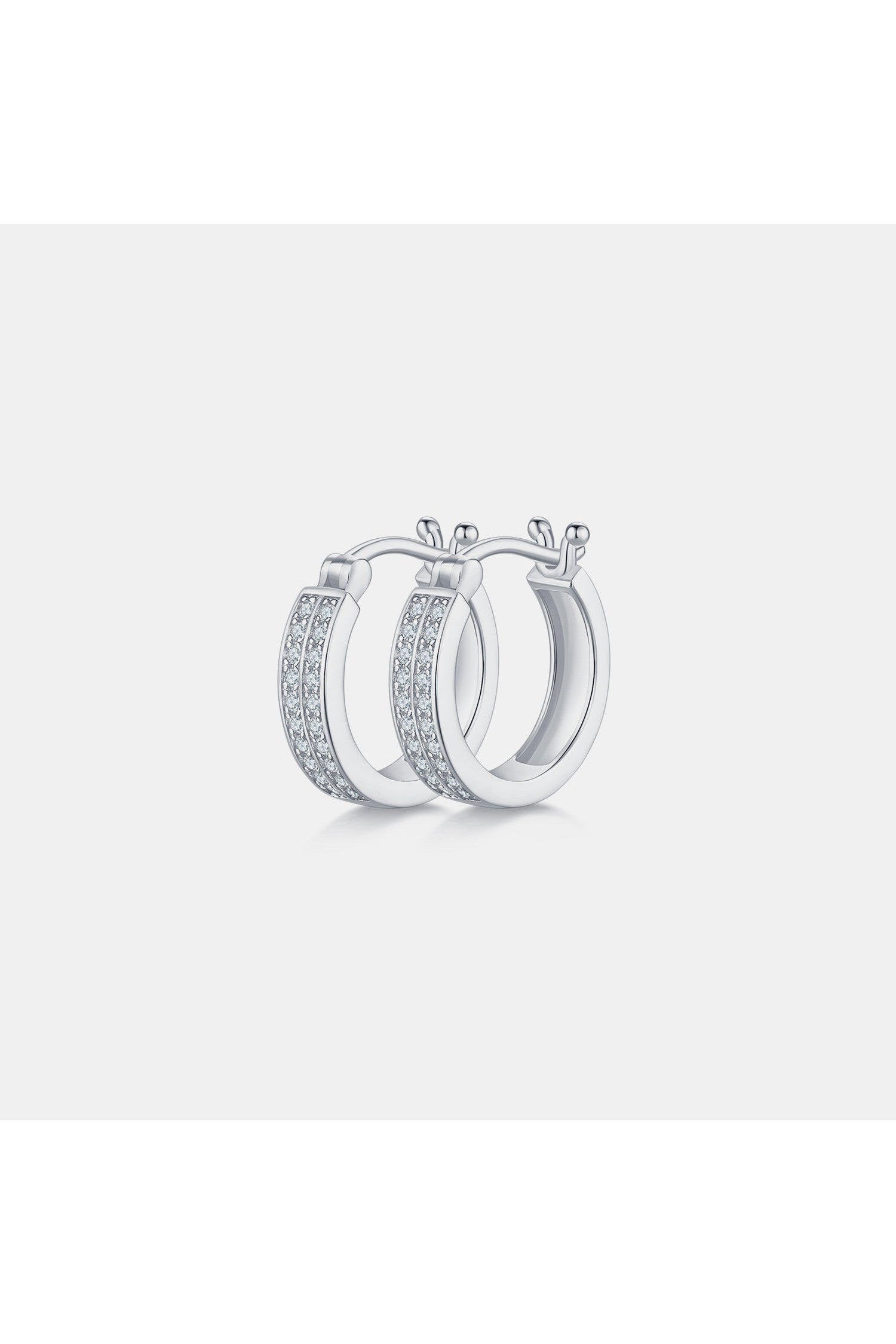 Moissanite 925 Sterling Silver Huggie Earrings