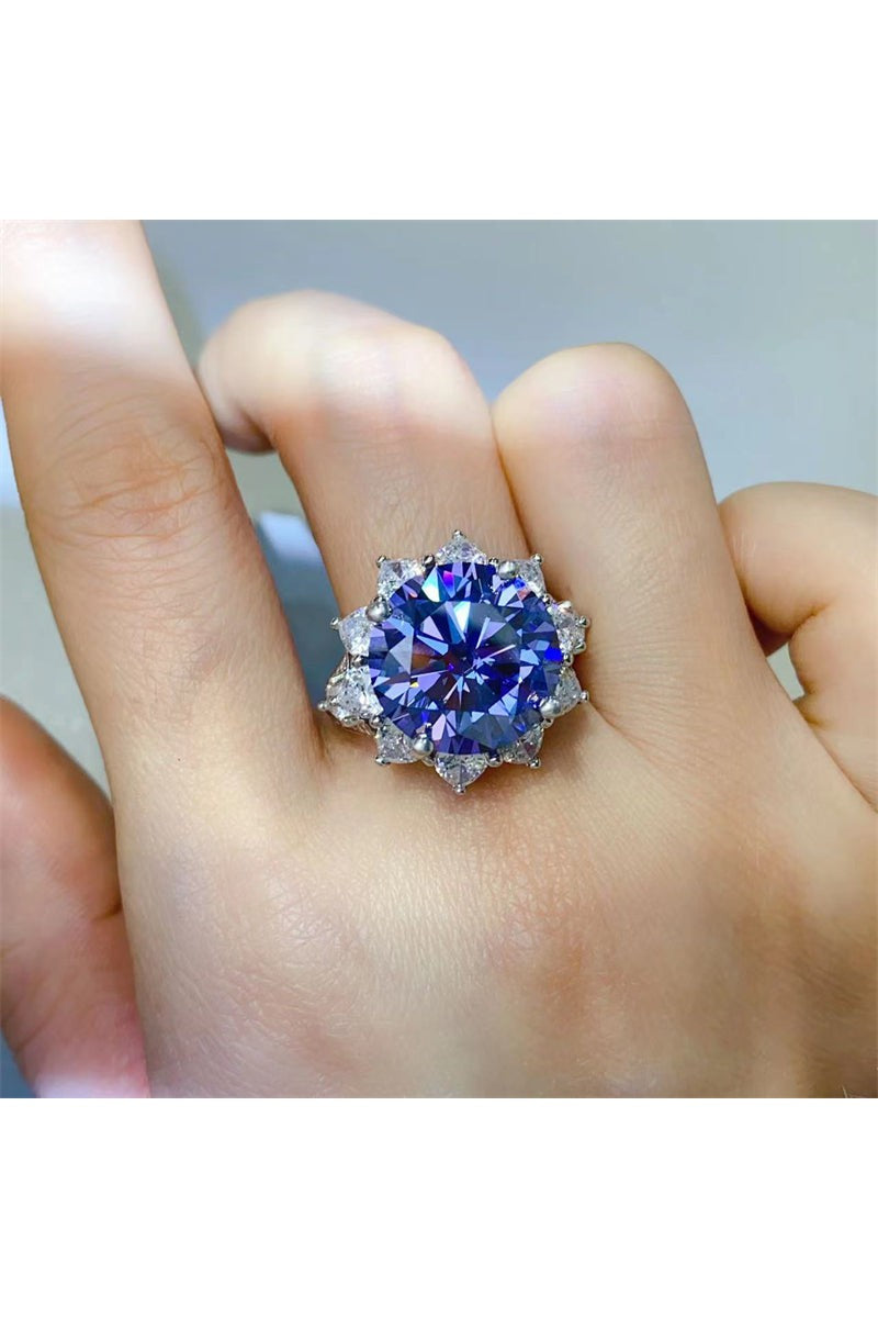 10 Carat Moissanite 925 Sterling Silver Ring