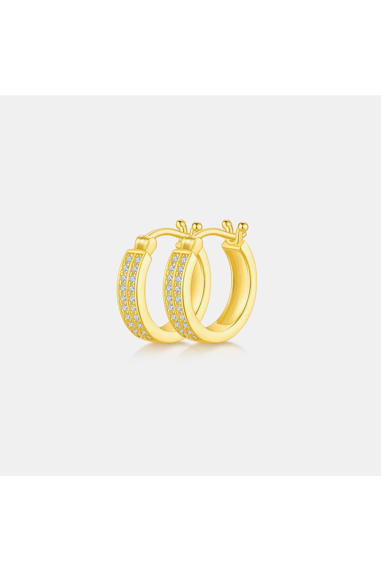Moissanite 925 Sterling Silver Huggie Earrings