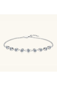 Inlaid Moissanite 925 Sterling Silver Bracelet