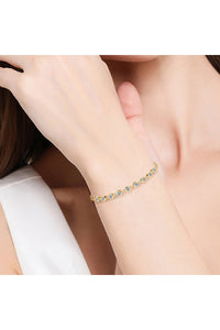 Inlaid Moissanite 925 Sterling Silver Bracelet