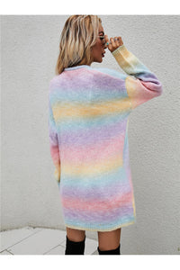 Angel Wings Full Size Pocketed Open Front Gradient Cardigan