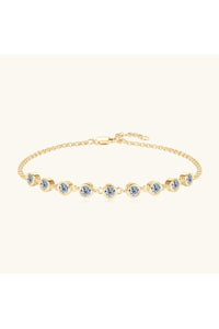 Inlaid Moissanite 925 Sterling Silver Bracelet