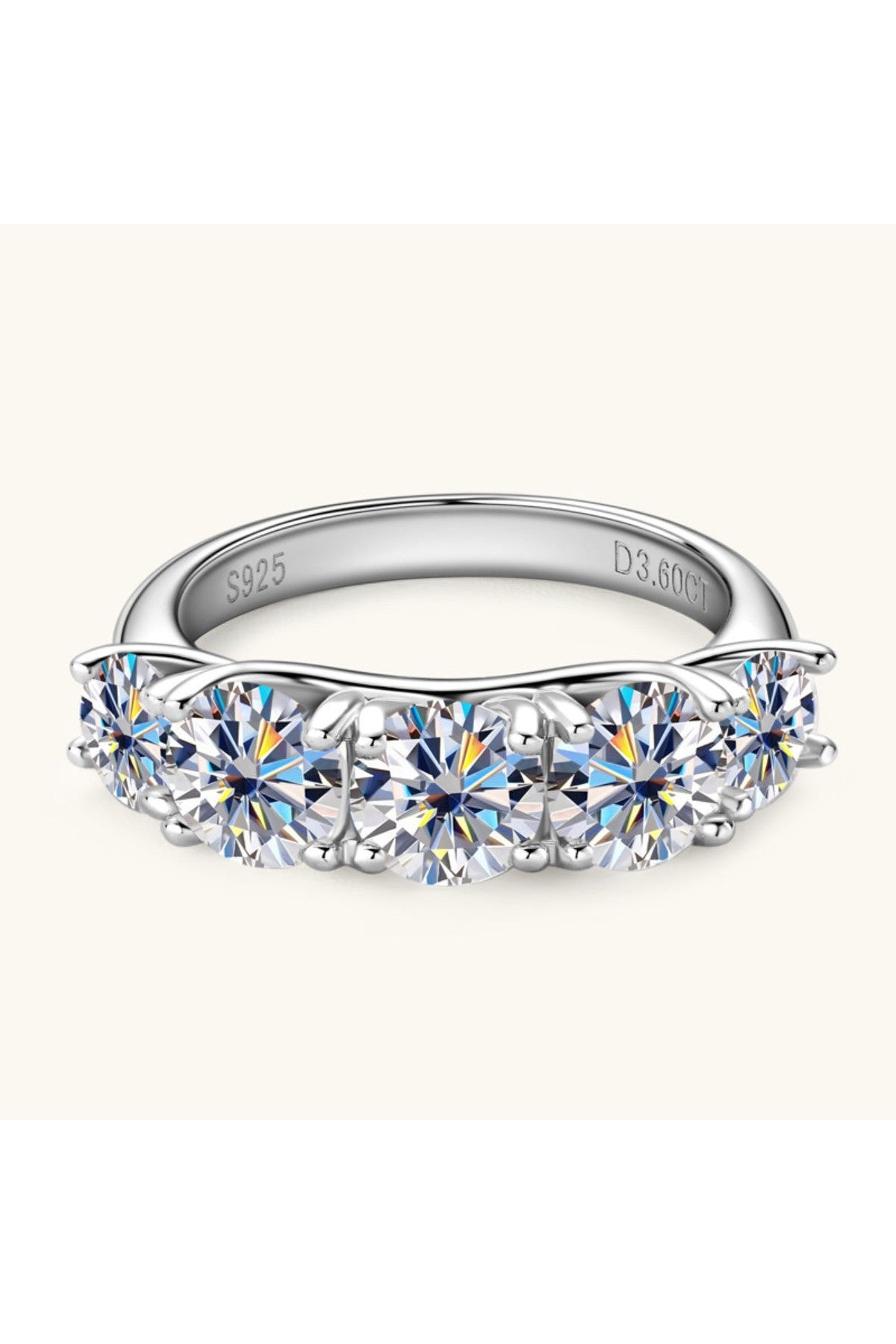 3.6 Carat Moissanite 925 Sterling Silver Ring