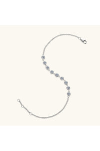Inlaid Moissanite 925 Sterling Silver Bracelet