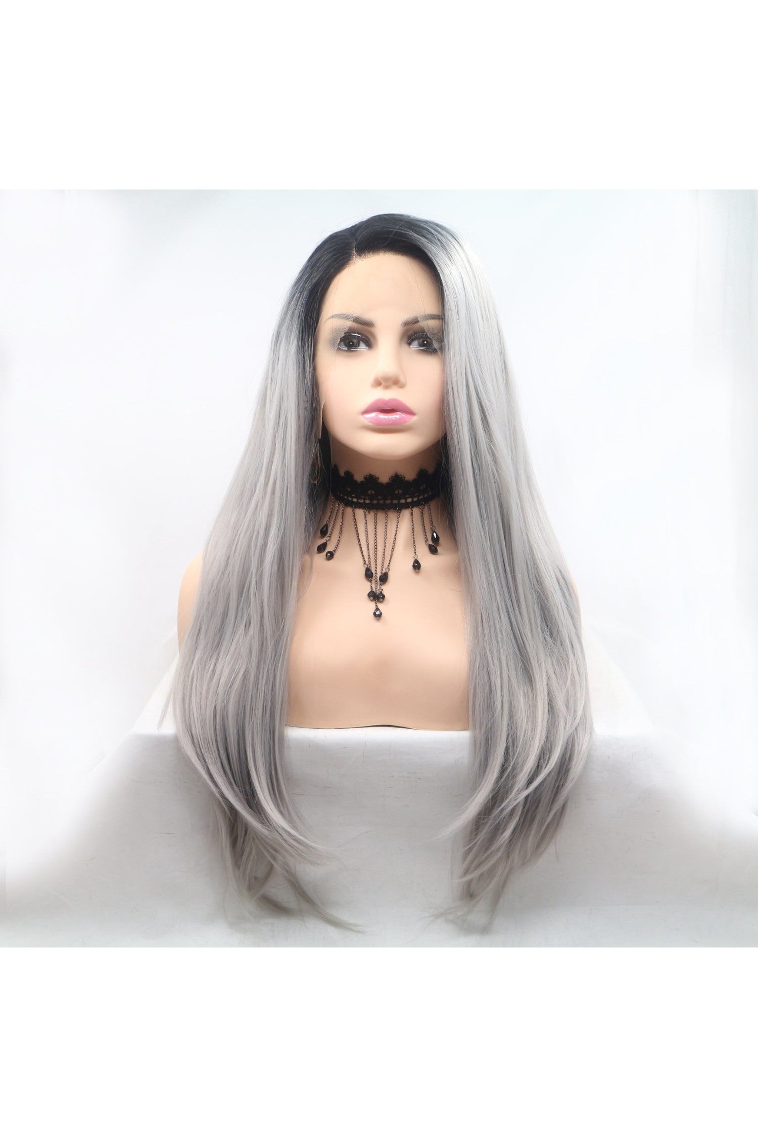 13*3" Lace Front Wigs Synthetic Long Straight 24" 130% Density
