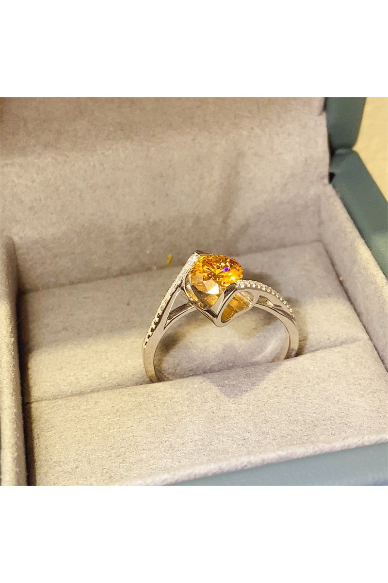 1 Carat Moissanite 925 Sterling Silver Ring