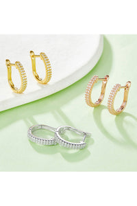 Moissanite 925 Sterling Silver Huggie Earrings