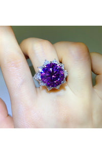 10 Carat Moissanite 925 Sterling Silver Flower Shape Ring