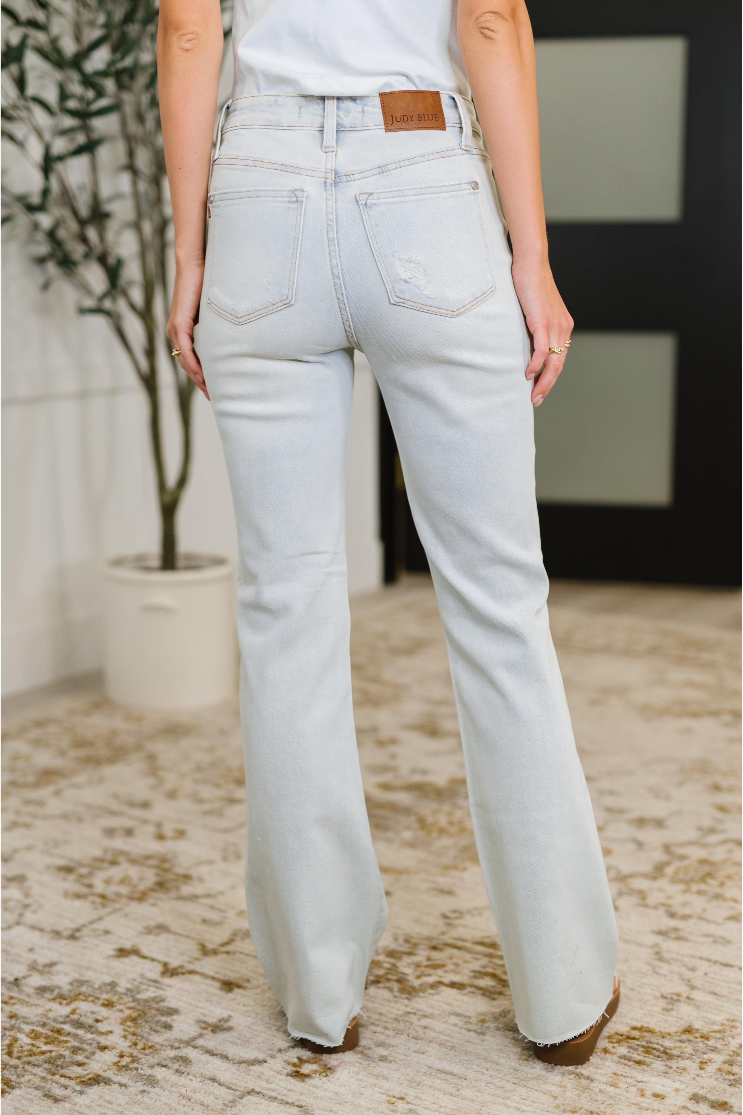 Alyse Mid Rise Destroy & Fray Hem Bootcut