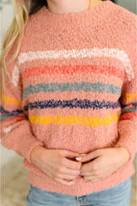 Color Me Cute Fuzzy Knit Pullover