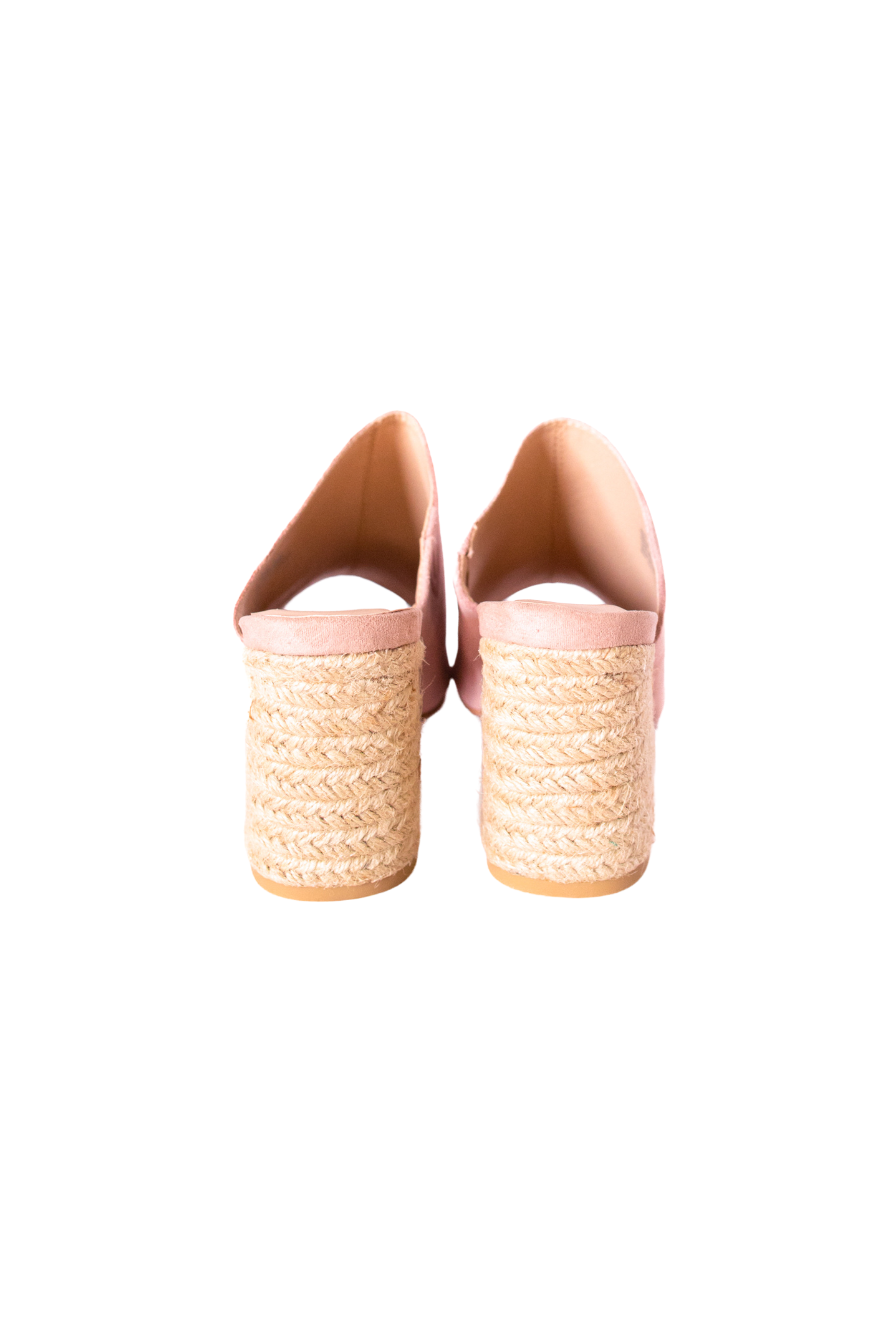 Helena Heeled Sandal in Blush Suede