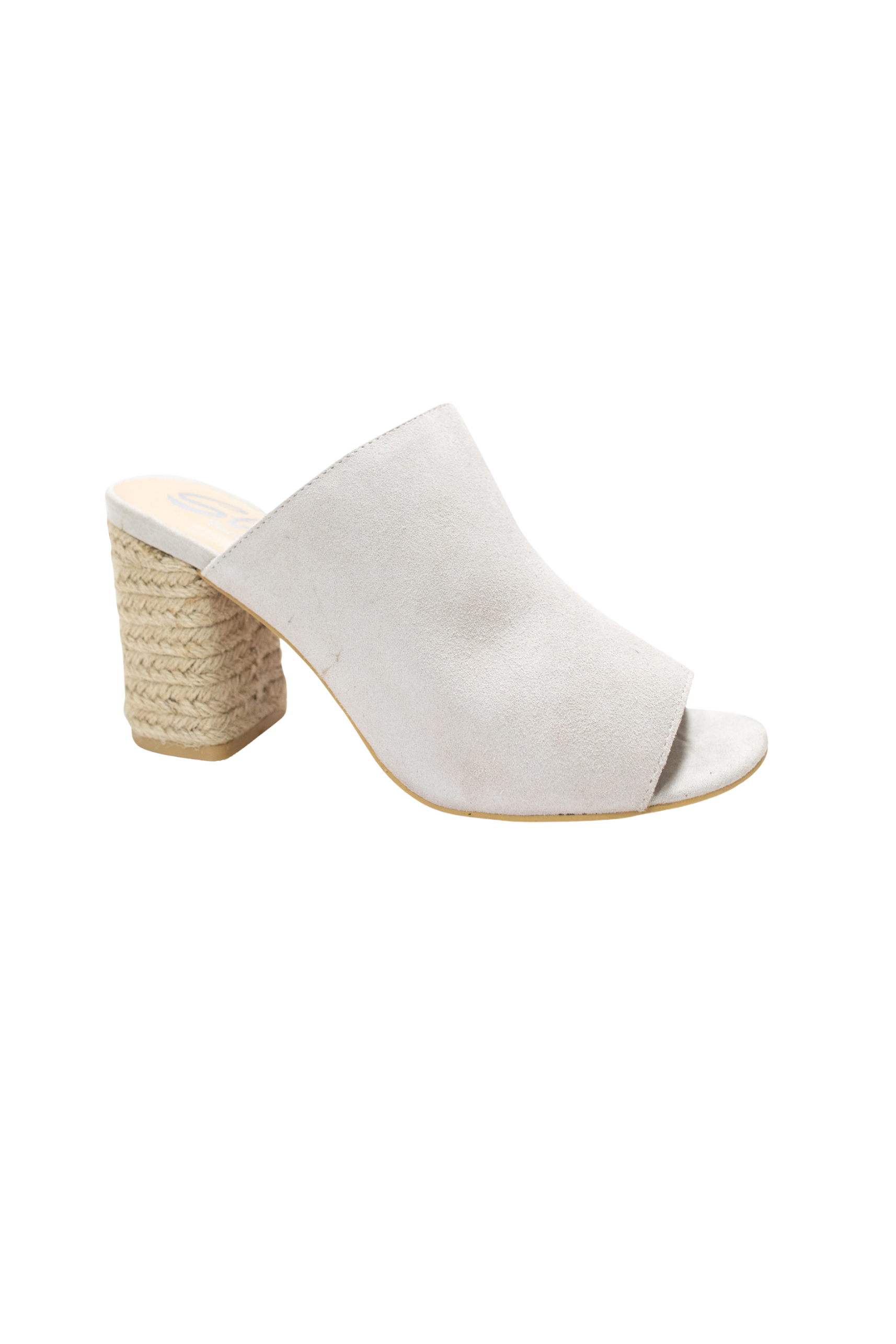 Helena Heeled Sandal in Ice Suede