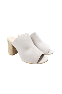 Helena Heeled Sandal in Ice Suede