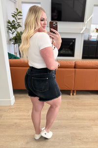 Ember High Rise Tummy Control Fray Hem Shorts