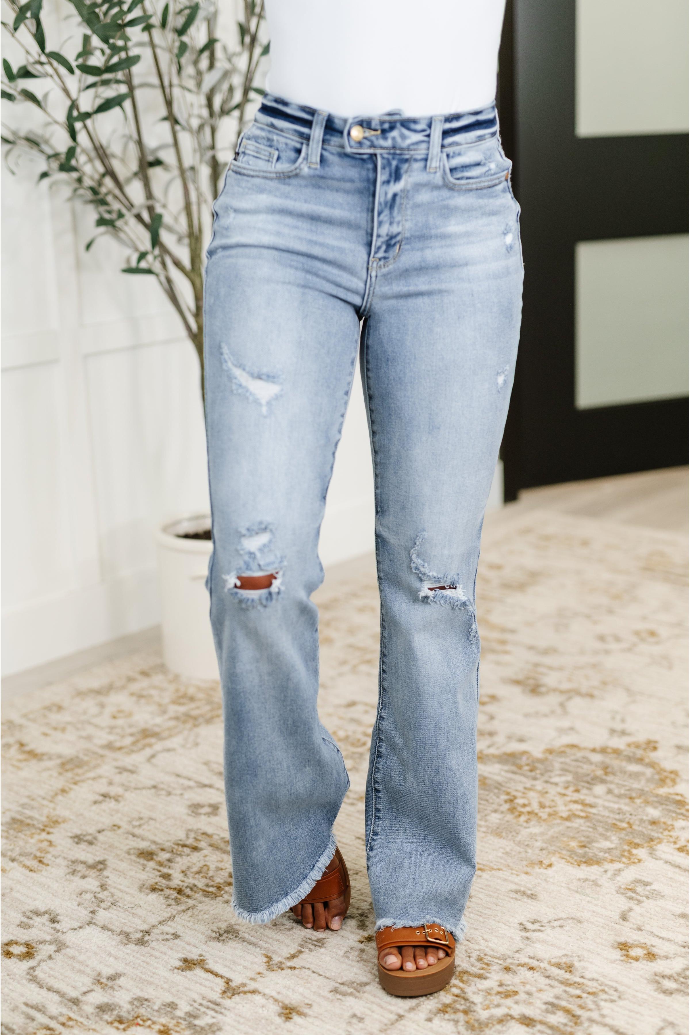 Marlena High Rise Shield Pocket Flare Jeans