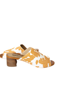 Richwood Peeptoe Tan and White Cowhide Slide
