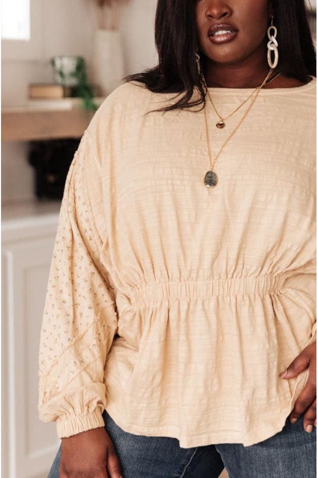 Streets of Prague Top In Peach