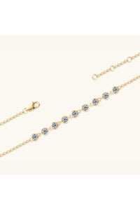 Inlaid Moissanite 925 Sterling Silver Bracelet