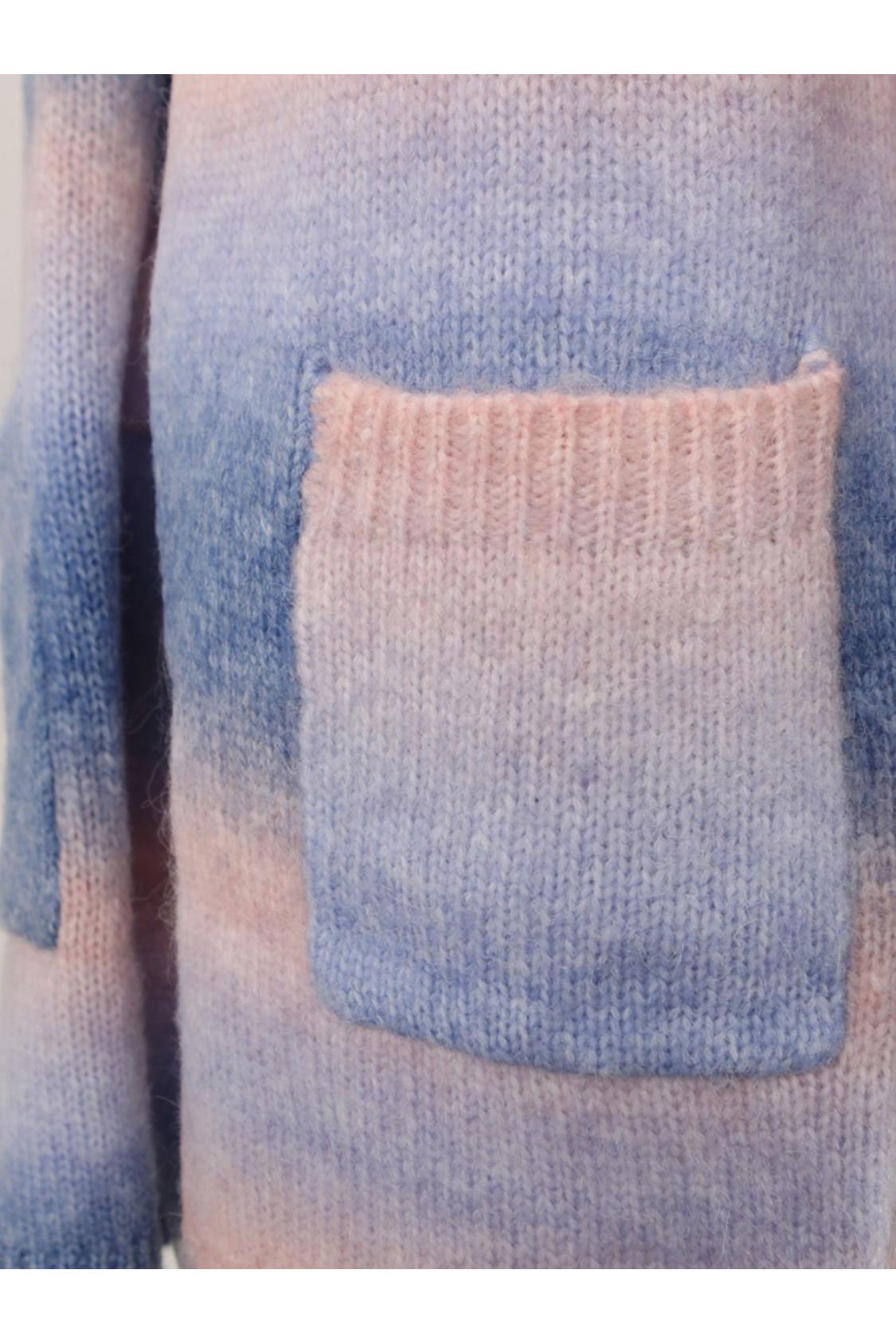 Angel Wings Full Size Pocketed Open Front Gradient Cardigan