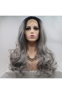 13*3" Lace Front Wigs Synthetic Long Wavy 24" 130% Density