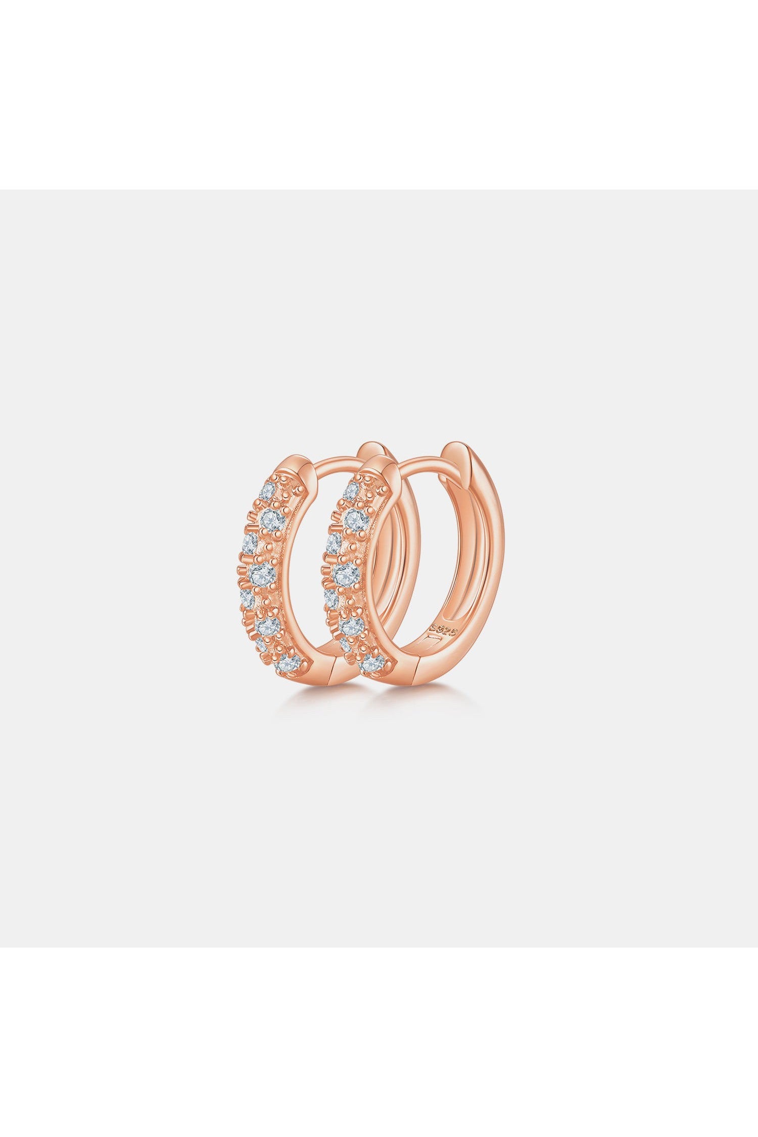 Moissanite 925 Sterling Silver Huggie Earrings