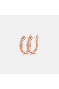 Moissanite 925 Sterling Silver Huggie Earrings