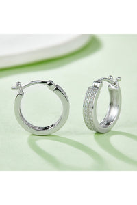 Moissanite 925 Sterling Silver Huggie Earrings