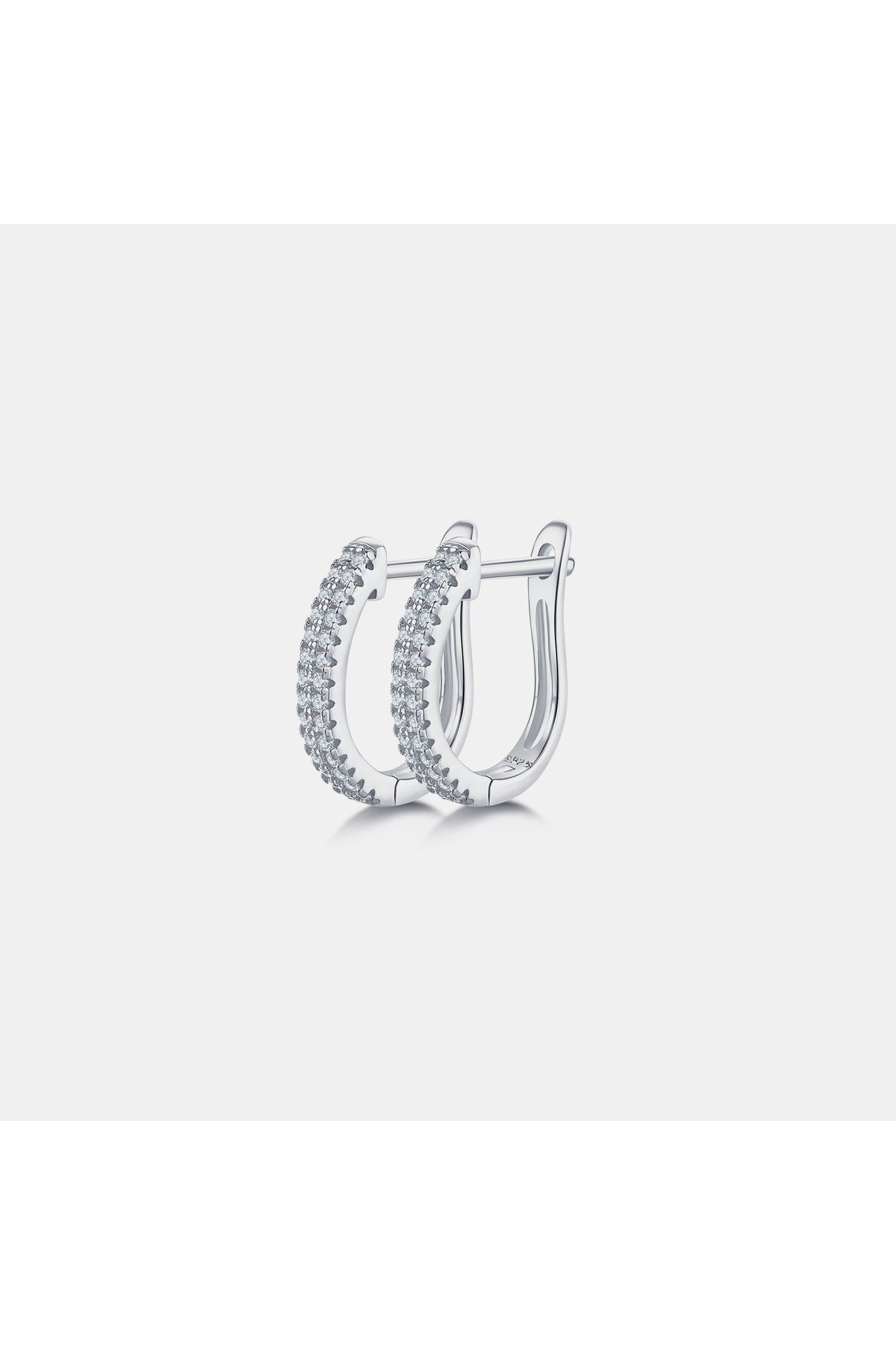 Moissanite 925 Sterling Silver Huggie Earrings