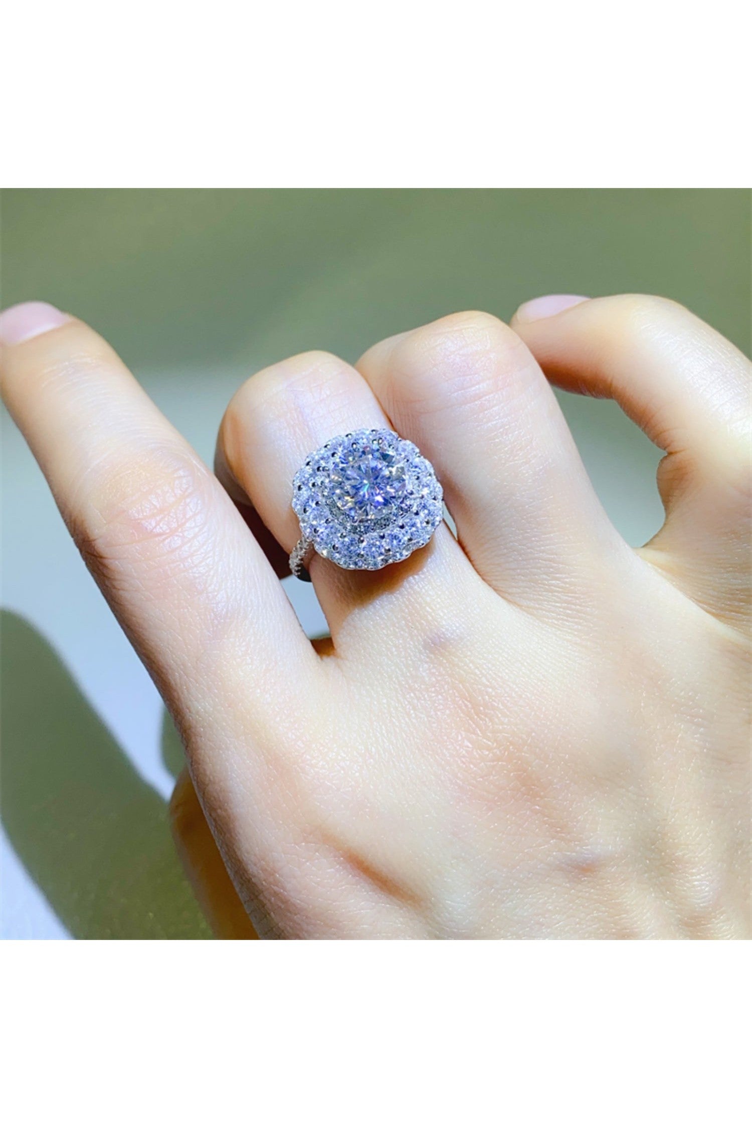 2 Carat Moissanite 925 Sterling Silver Ring