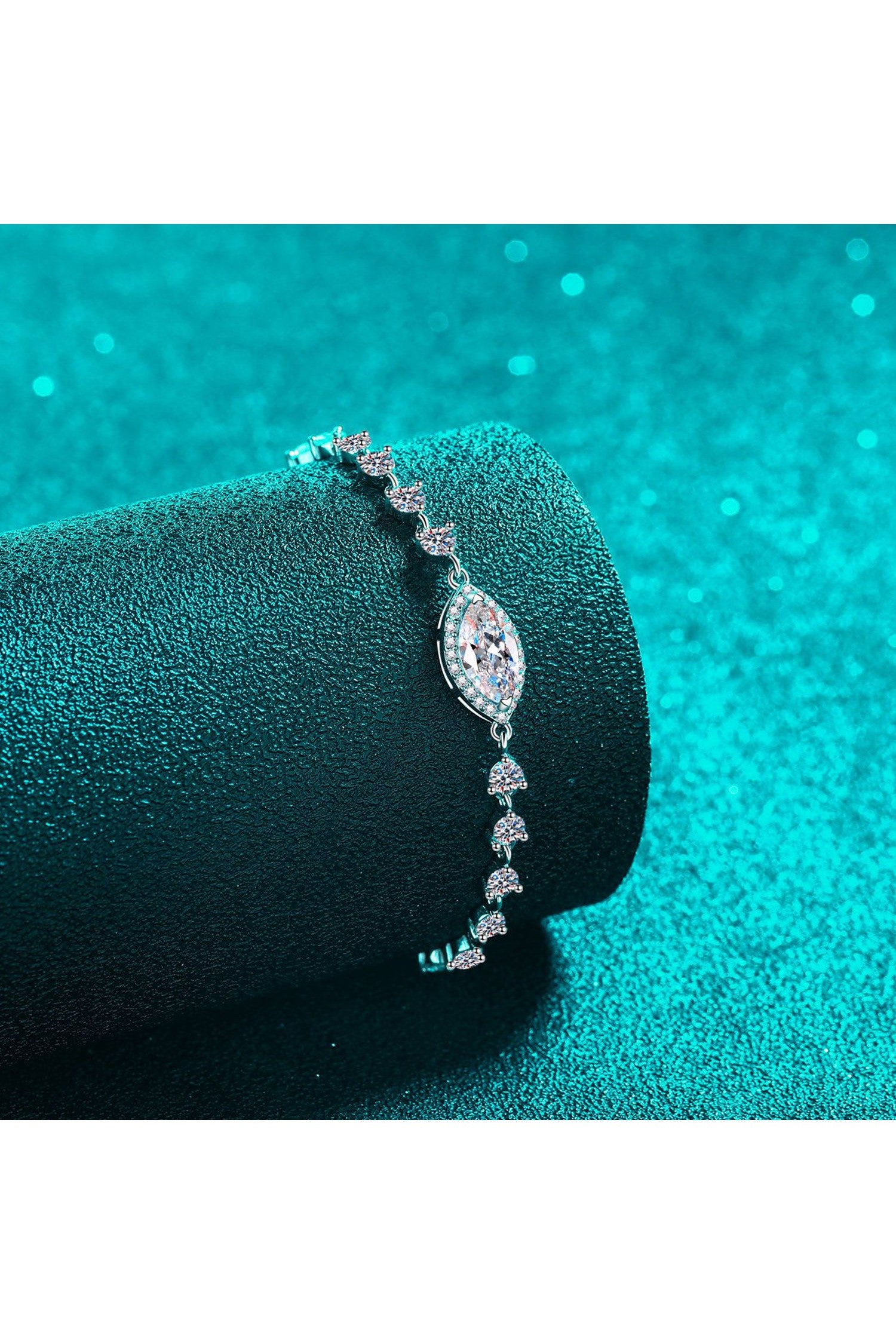 1 Carat Moissanite 925 Sterling Silver Bracelet