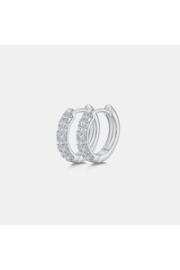 Moissanite 925 Sterling Silver Huggie Earrings