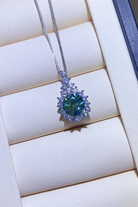 3 Carat Moissanite 925 Sterling Silver Pendant Necklace
