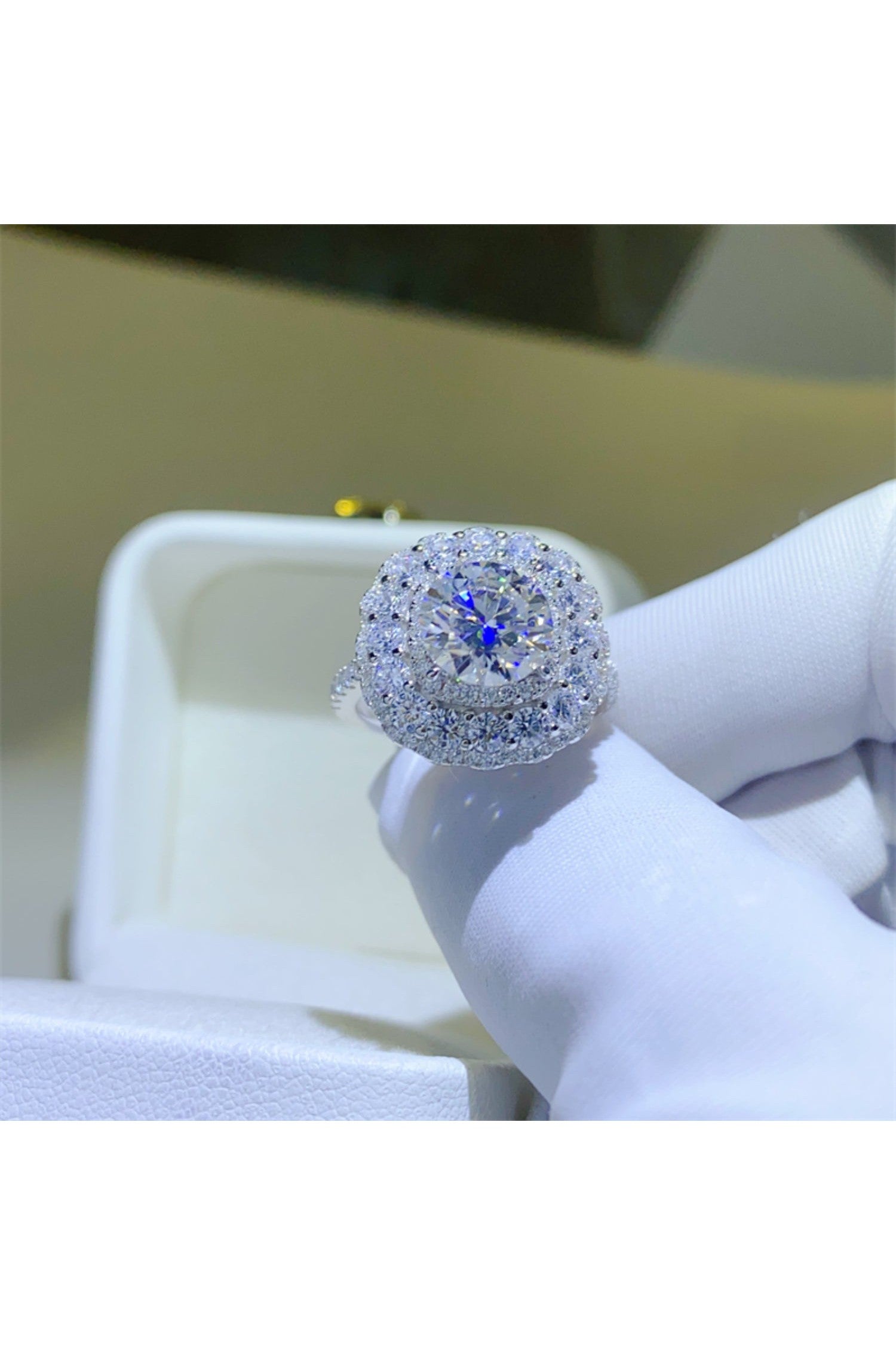 2 Carat Moissanite 925 Sterling Silver Ring