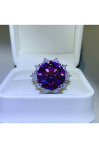 10 Carat Moissanite 925 Sterling Silver Flower Shape Ring