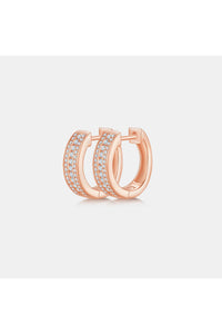 Moissanite 925 Sterling Silver Huggie Earrings