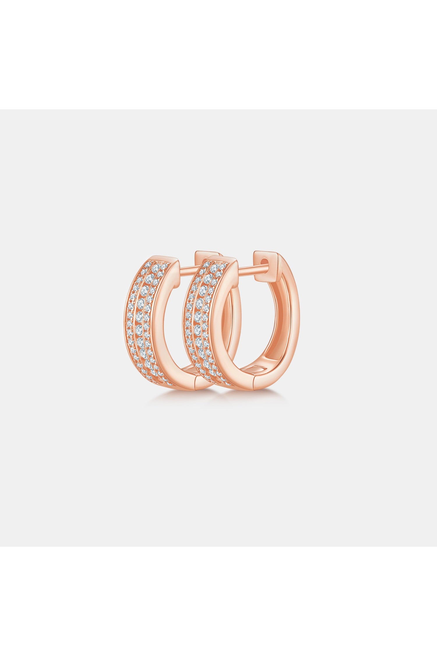 Moissanite 925 Sterling Silver Huggie Earrings
