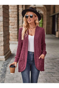 Open Front Cardigan with Pockets