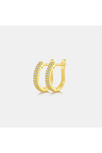 Moissanite 925 Sterling Silver Huggie Earrings