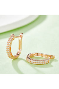 Moissanite 925 Sterling Silver Huggie Earrings