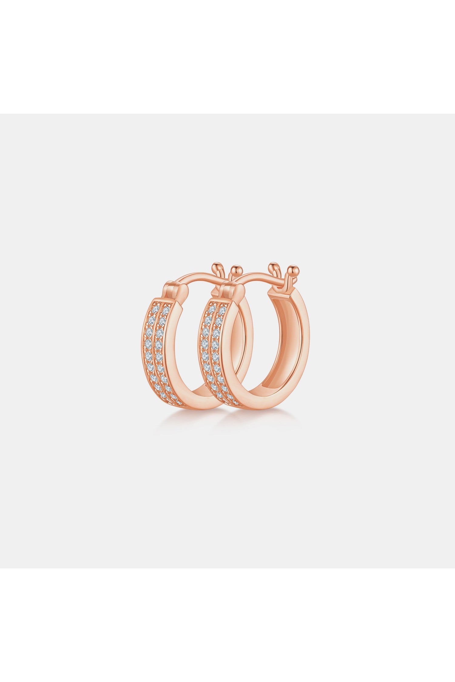 Moissanite 925 Sterling Silver Huggie Earrings